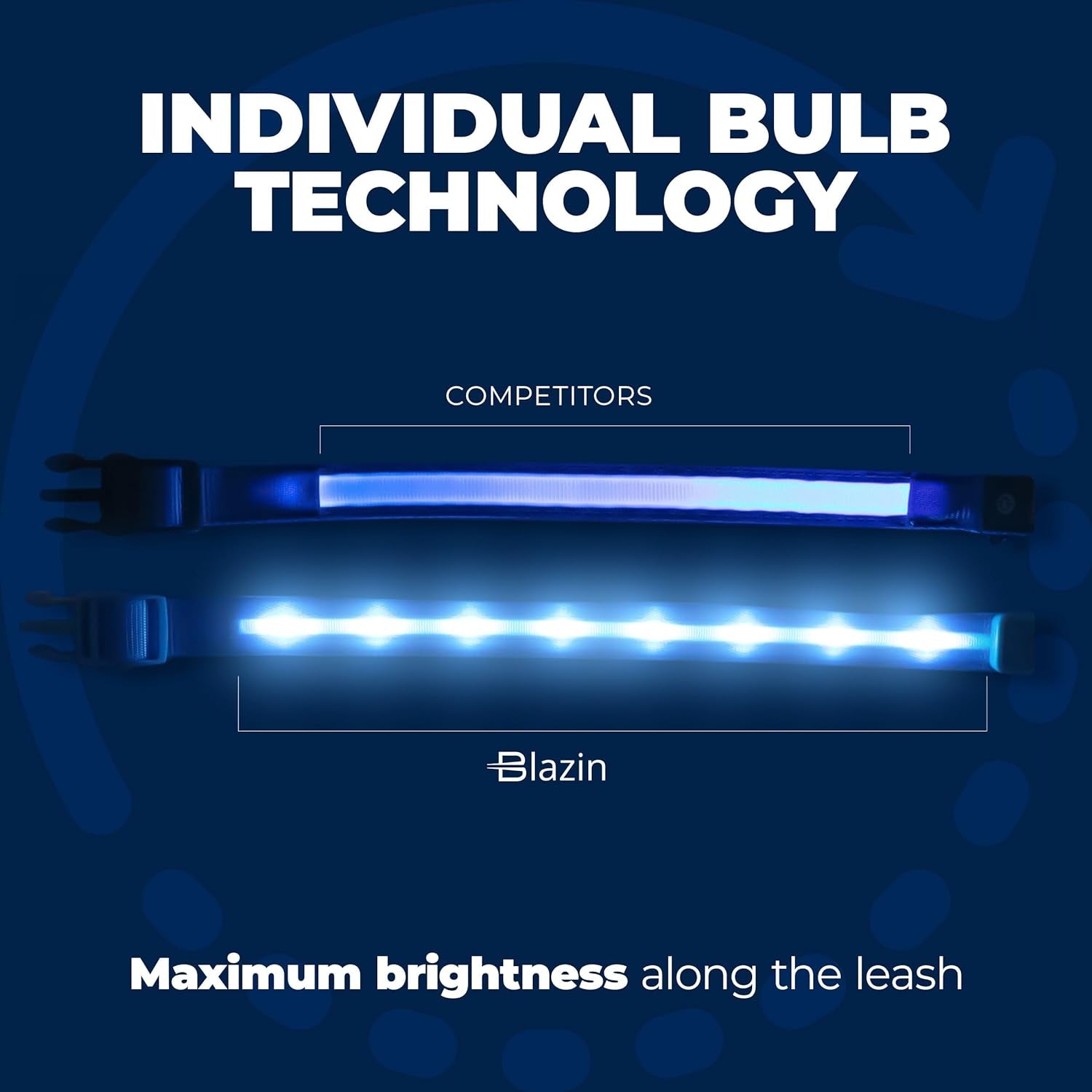 ' Safety LED Dog Collar – USB Rechargeable with Water Resistant Flashing Light
